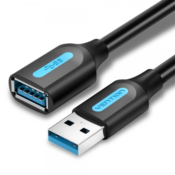 Vention Cable Extension USB 3.0 A Macho a A Hembra - 3m - Negro