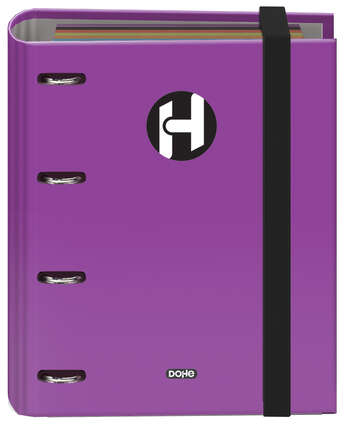 Dohe Serie Icon Carpeta de 4 Anillas A5 Recambio incluído 100H de 90gr. Morado