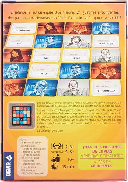 Imagen extra Codigo Secreto Juego de Cartas - Tematica Detectivesca - De 2 a 8 Jugadores - Edad desde 8 Años - Duracion 15min