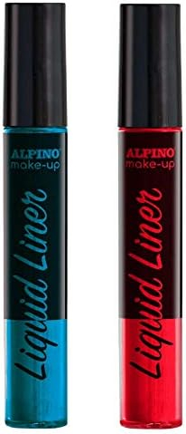 Imagen extra Alpino Make-up Liquid Liner Pack con 2 Botes de Maquillaje Liquido con Aplicador. Azul y Rojo