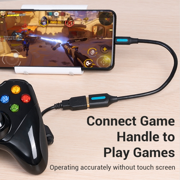 Imagen extra Vention Conversor USB-C Macho a USB A Hembra - 0.15m - Negro