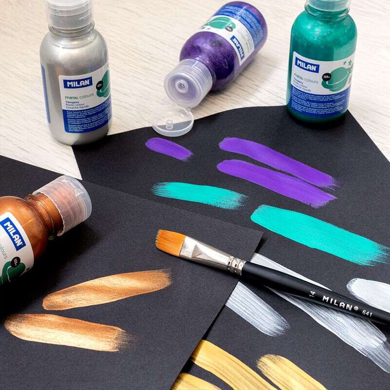 Imagen extra Botella tempera Milan 125ml Gris Metalizado