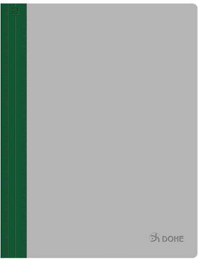 Dohe Dossier A4 con Fastener Metalico - Lomo Rigido. Verde