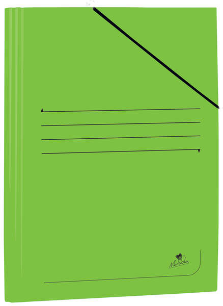 Mariola Carpeta de Carton Plastificado FOLIO Cierre de gomas - Verde