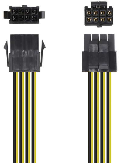 Imagen extra Cable Alimentacion - 8 Pin/H-4+4 Pin/M - 30cm - 