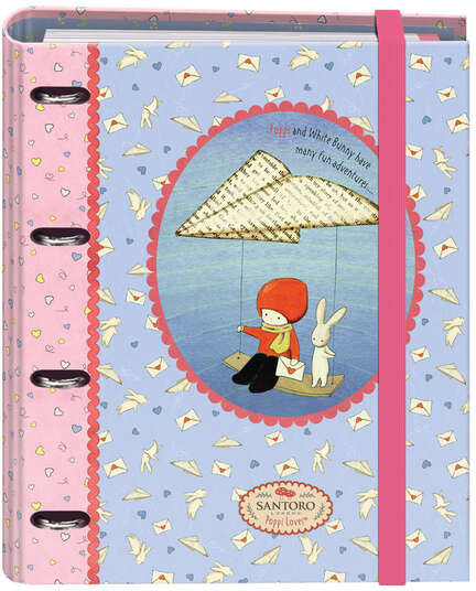 Dohe Santoro Poppi Loves Messenger Carpeta de 4 Anillas A4 incluído Recambio 100 Hojas