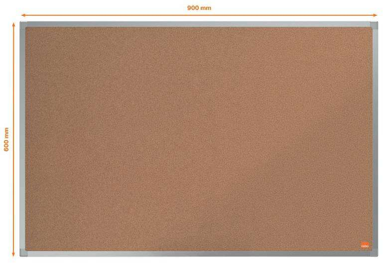Imagen extra Tablero de Anuncios de Corcho 90x60 cm (marco de Aluminio). Nobo Essence
