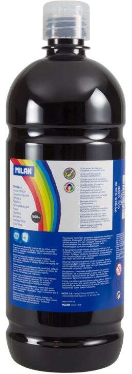 Botella tempera Milan 1000ml Negro