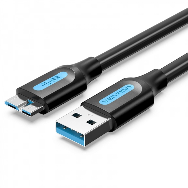 Vention Cable USB 3.0 Macho a MicroUSB Macho - 2A - 10W - 5Gbps - 2m - Negro