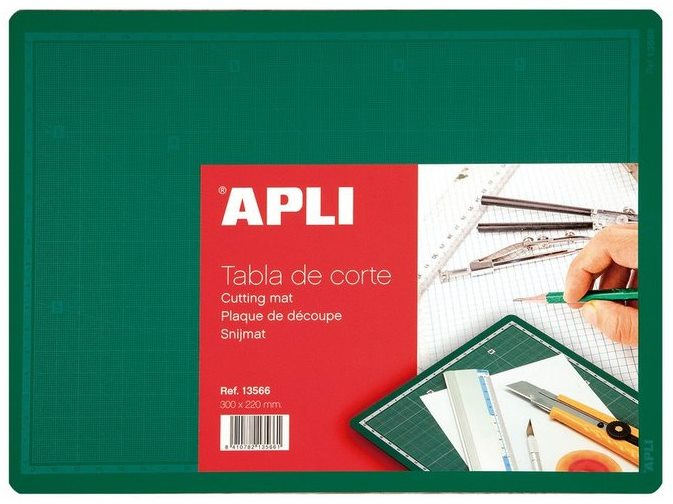 Plancha / Tabla de corte A4 300x220 mm de 2mm grosor. APLI 13566