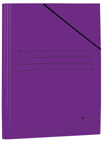 Mariola Carpeta de Carton Plastificado FOLIO Cierre de gomas - Violeta