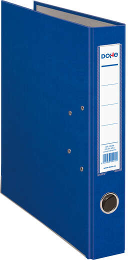 Archivador DIN A4, lomo Estrecho, con ollao, rado, tarjetero y compresor. Azul