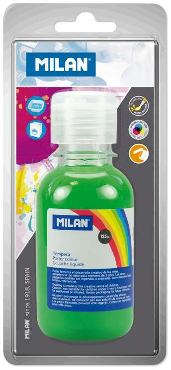 Botella tempera Milan 125 ml Verde Claro