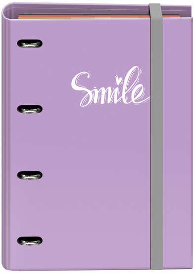 Dohe Serie Pastel Carpeta de 4 Anillas A4 incluído Recambio 100 Hojas. Morado