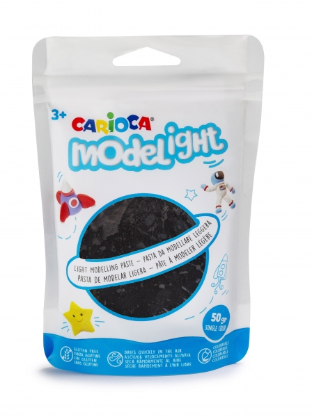Carioca Modelight Pack de Pasta de Moldear Super Ligera Negro