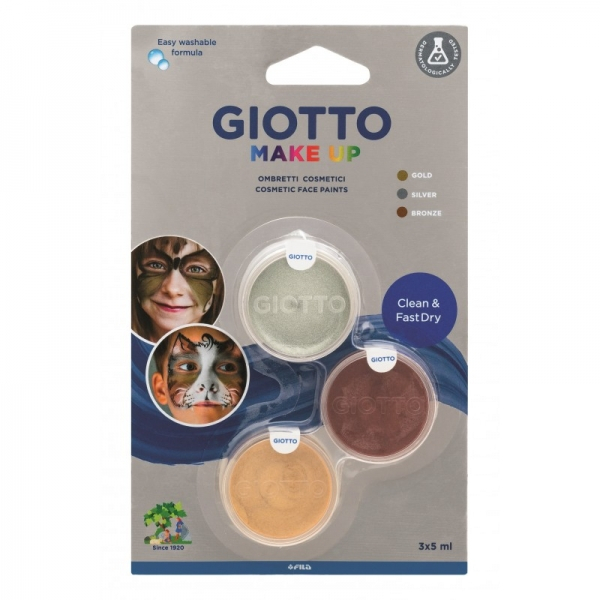 Giotto Make Up Metallic Pack con 3 Maquillajes Faciales