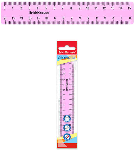 Erichkrause Regla ECONOMICA de 15cm - Rosa
