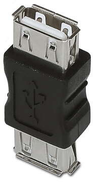 Imagen extra Aisens Adaptador USB 2.0 - USB-A Hembra-A Hembra para Unir Dos Cables de USB - Negro