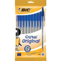 PACK 10 Boligrafos BIC Cristal Azul