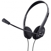 Trust Auriculares con Microfono - Control de Volumen - 2 Cables Adaptadores de 3.5mm