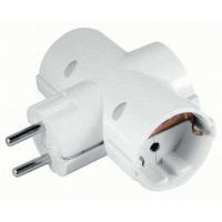 Adaptador Universal de 3 Tomas con Proteccion Infantil. Elbat