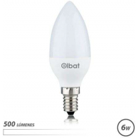 Bombilla LED - Potencia: 6W - 500 Lumenes - 4000K Luz Blanca - E14. Elbat 