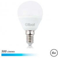 Bombilla LED G45 - 6W - 500Lm - E14 - Luz Blanca. Elbat 