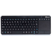 NGS TV Warrior Teclado Multimedia Inalambrico con Touchpad 2.4 GHz Negro