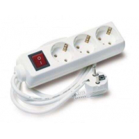 Regleta Alimentacion de 3 enchufes con Interruptor de 1.50 metros