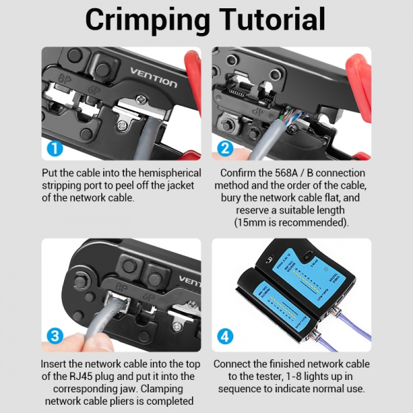 Imagen extra Vention Crimpadora Metalica para RJ45