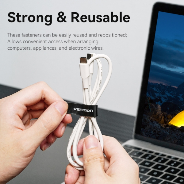 Imagen extra Pack de 10 Tiras Organizadoras de Cables - 18cm