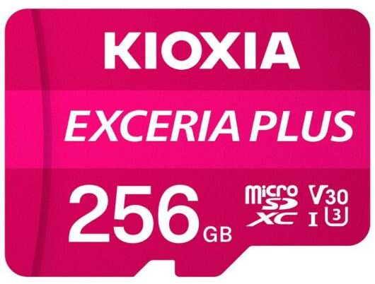 Kioxia Exceria Plus Tarjeta Micro SDXC 256GB UHS-I U3 V30 A1 Clase 10 con Adaptador