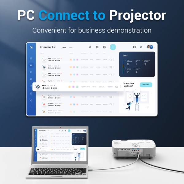 Imagen extra Vention Cable HDMI 2.0 - Trenzado Textil - Contactos Dorados - Soporte 4K, HDR, 3D - Apantallado - Plata