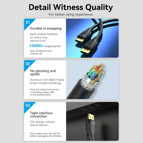 Imagen extra Cable DisplayPort Macho-Macho v1.4 8K - 5 metros