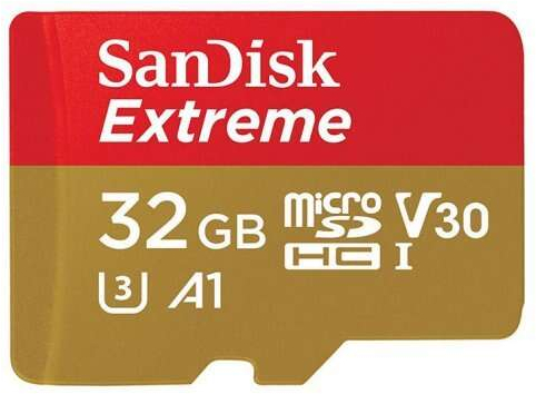 Sandisk Extreme Tarjeta Micro SDHC 32GB UHS-I U3 A1 Clase 10 100MB/s + Adaptador SD