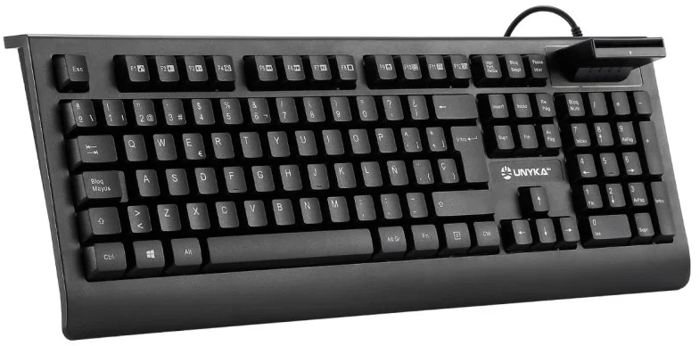 Unykach KB918 Teclado USB con Lector Inteligente DNIe o Tarjeta Sanitaria Española