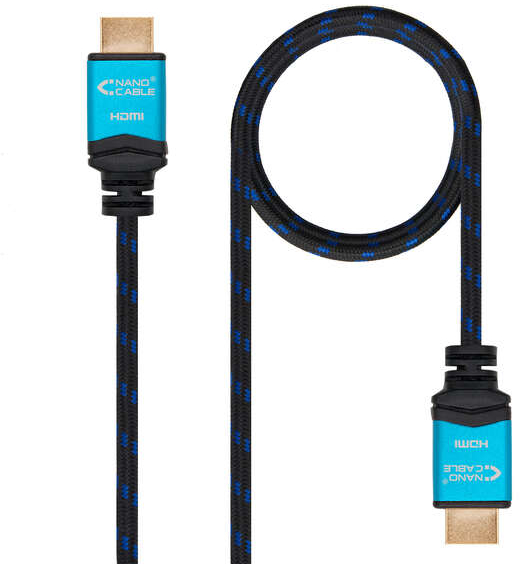 Nanocable Cable HDMI v2.0 Macho a HDMI v2.0 Macho 7m - 4K@60Hz 18Gbps - Alta Velocidad - Recubierto Nylon Trenzado - /Azul