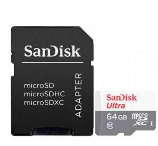 Sandisk Ultra Tarjeta Micro SDXC 64GB UHS-I U1 Clase 10 100MB/s + Adaptador SD