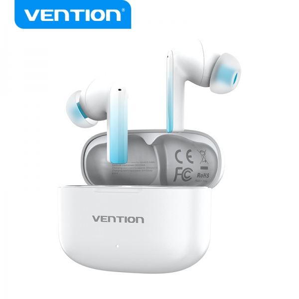 Vention Auriculares Bluetooth 5.3 con 6h Autonomia ELF E04 - Blanco