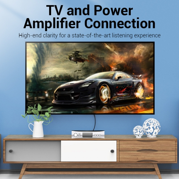 Imagen extra Cable Estereo 2x RCA Macho a 2x RCA Macho - 50 cm