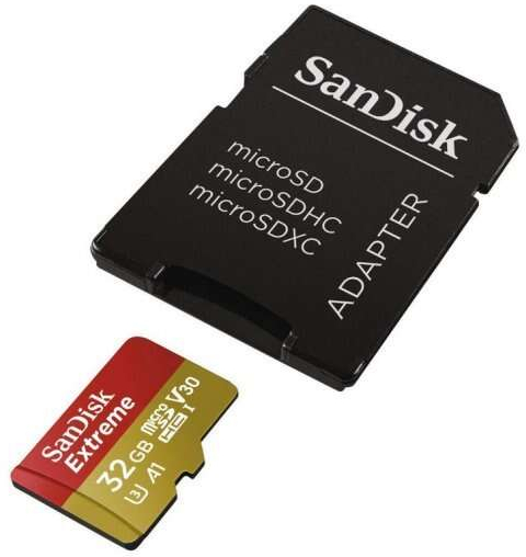 Imagen extra Sandisk Extreme Tarjeta Micro SDHC 32GB UHS-I U3 A1 Clase 10 100MB/s + Adaptador SD