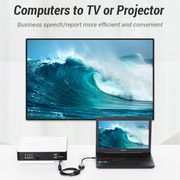 Imagen extra Vention Cable Conversor HDMI Macho a VGA Hembra con Jack 3.5mm - 15cm - 