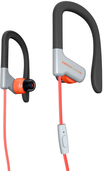 Energy Sistem Auriculares Sport 1 Microfono - Resistente al Sudor - Llamadas - Microfono - Rojo