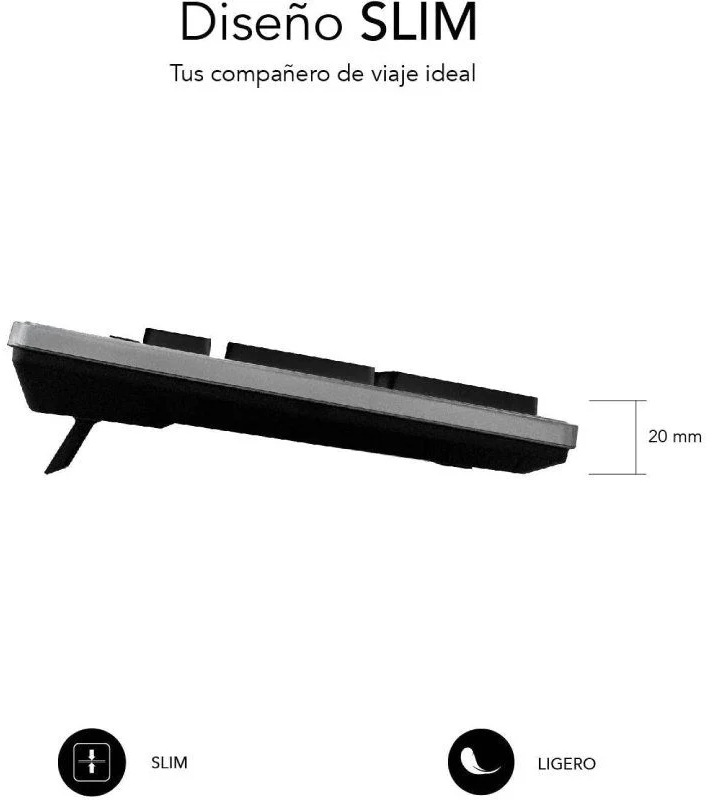 Imagen extra Subblim Teclado Ergonómico Delgado con Teclas silenciosas y cóncavas