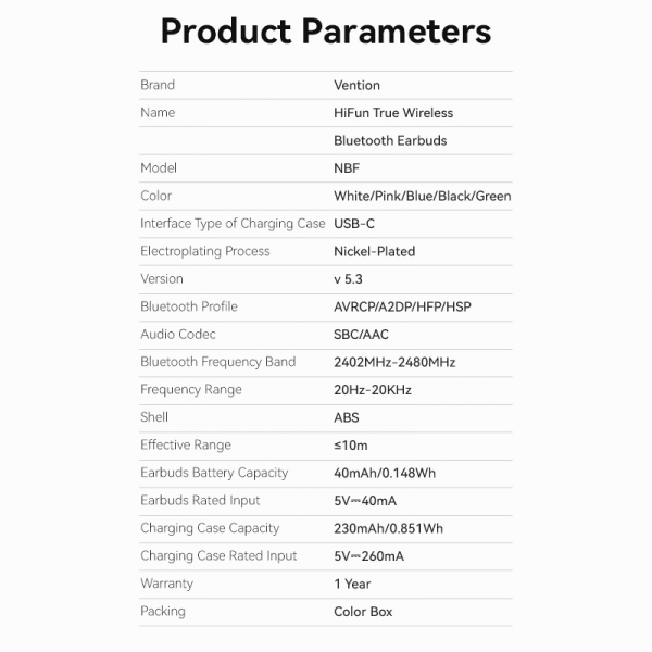 Imagen extra Vention Auriculares Bluetooth 5.3 con 7h Autonomia - Rosa