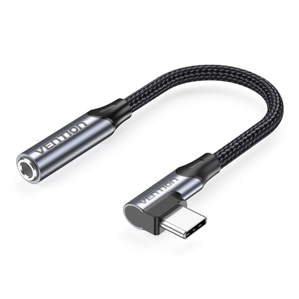 Imagen extra Adaptador USB-C Macho a Jack 3.5mm Hembra en Angulo Recto - 10 cm