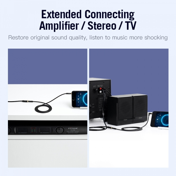 Imagen extra Cable Estereo Jack 3.5mm Hembra a 2x RCA Macho - 2 metros 