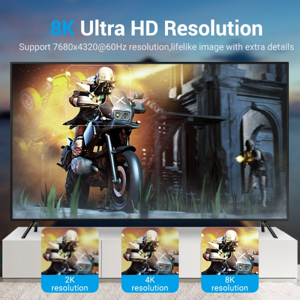 Imagen extra Cable DisplayPort v1.4 8K DP a DP Algodon Trenzado - 3 metros