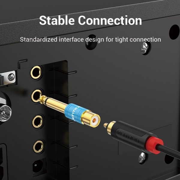 Imagen extra Adaptador RCA Hembra a Jack 6.5 Macho