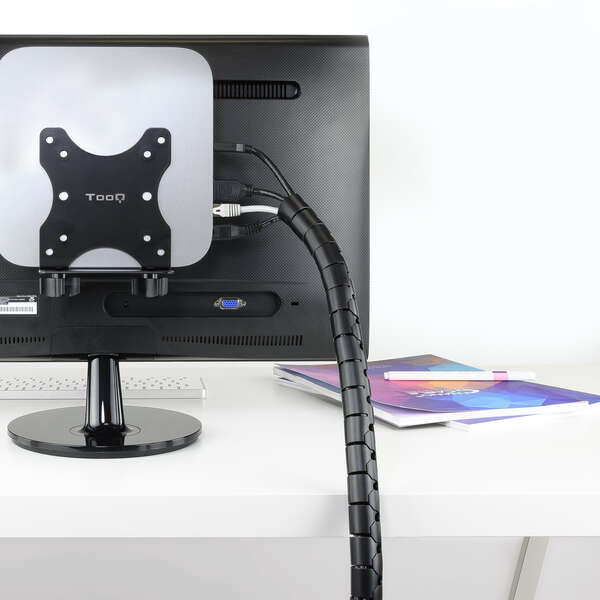 Imagen extra Nanocable Organizador de Cables Flexible 3 metros. Negro